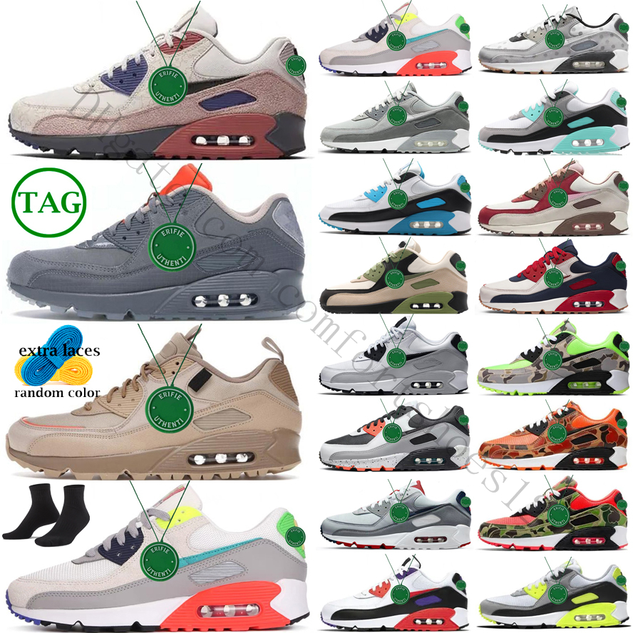 

Cool Grey GS Sports Shoes designer airmaxs Mens 90 90s Premium Mesh Curry Volt Running shoes Black Dark Bred Total Be True Camo Green Grape Infrared trainers Sneakers, Color # 1
