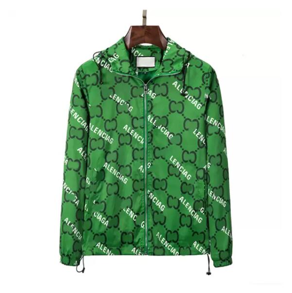 

2023 Fashion designer Mens Jackets Spring Autumn Casual hooded jacket Outwear Windbreaker Zipper clothes Jacket Coats Outside can Sport Size M- Men's Clothing, Black