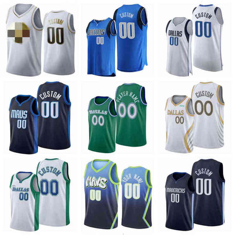 

Dallas's Mavericks's Doncic 77 Dirk Nowitzki 41 Kristaps 6 Porzingis Josh Green Luka Basketball Jerseys #00 Custom Stitched Mens 2021-22 Edition City Jersey S-6XL, As photo
