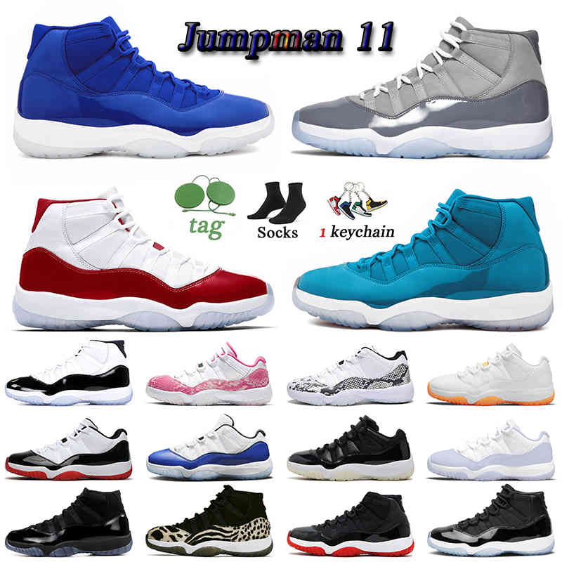 

2022 New 11s Basketball Shoes Women Mens Trainers Jumpman 11 Cherry Low 72-10 Pure Violet Cool Grey Bred Concord Sneakers Outdoor, C18 low 72-10 36-47