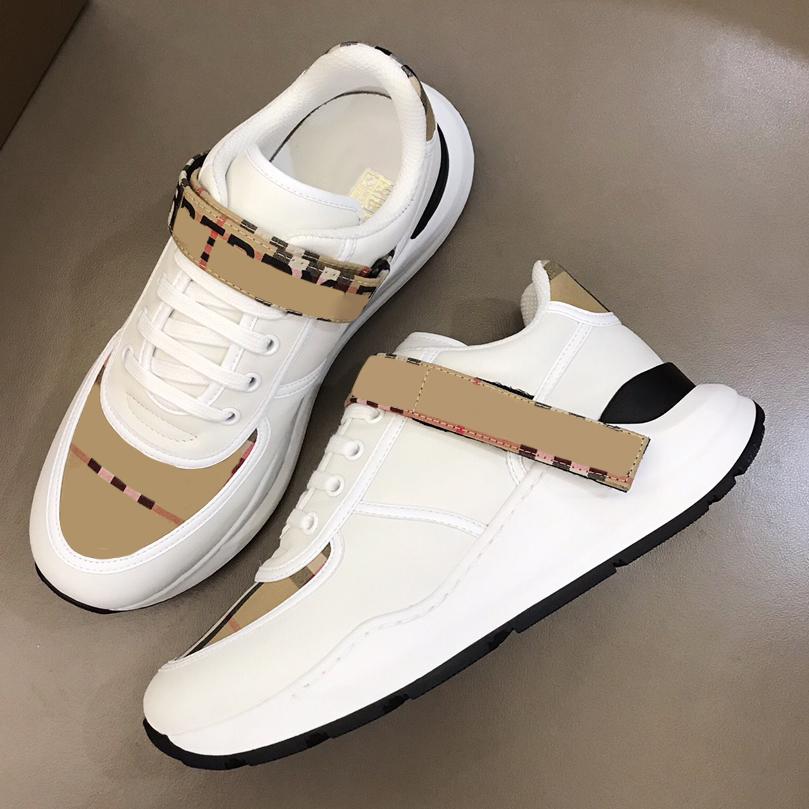 Sneakers de créateurs Casul Chaussures ClassiclAlttice Striped Velcro Luxuy Vintage Sneaker Men Femmes Plateforme Bottom Flats Cuir Trainers Bran