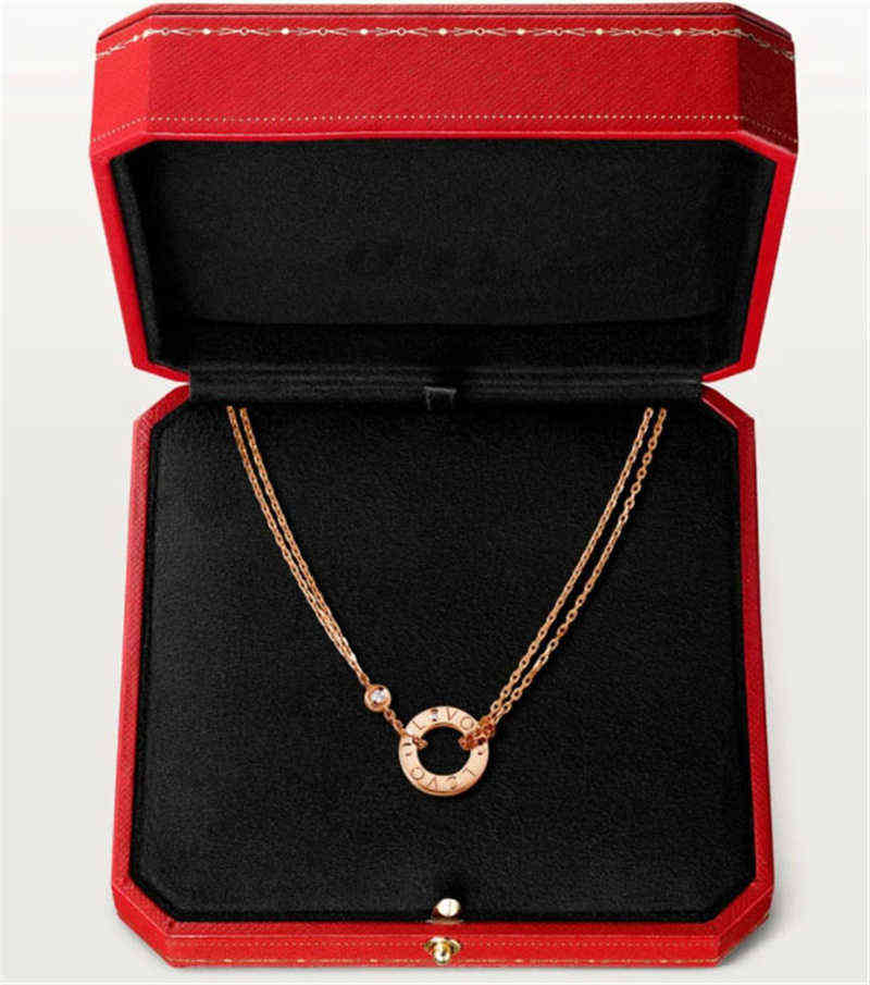 bai cheng Amour Collier Or Rose De Luxe Designer Colliers Femmes Hommes Cadeau Avec Haute Qualité Classique Designers Jewerly