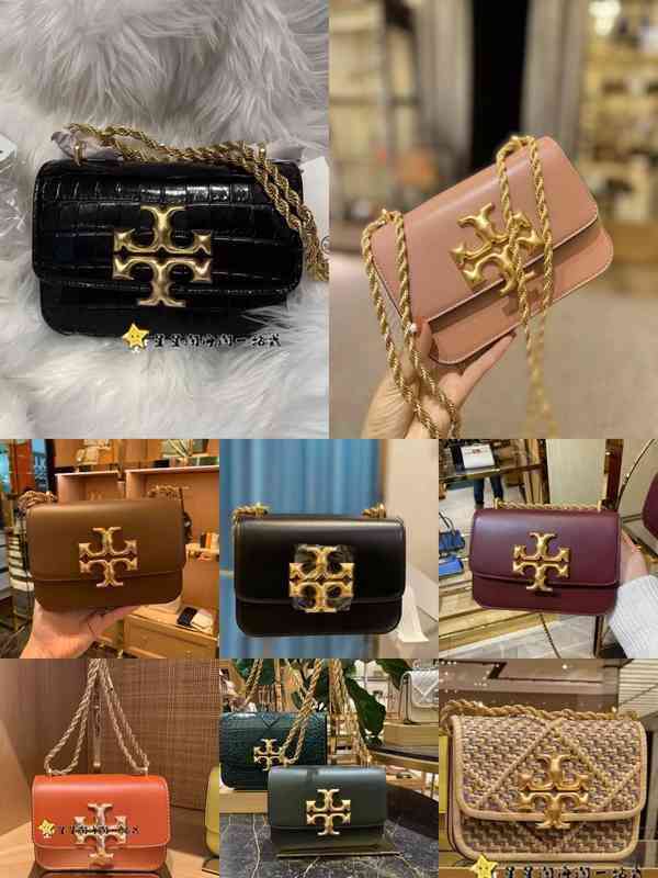 

Bags Torys Handbags Burchs Eleanor small carved curved rope chain gold brick bag 735898823186868, Cream white (13.5*19*6.5cm)