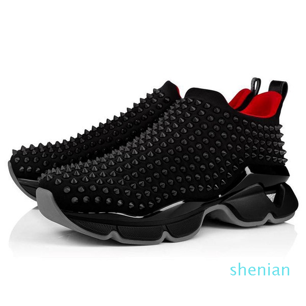 2022-Spike Sneaker Designers Chaussures Hommes Femmes Luxe Casual Chaussure Mode Pull-On Sneakers Mode Respirant Blanc Chaussette Formateur