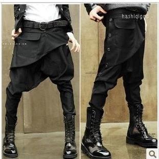 Pantalons skinny gros-hommes taille basse Ruslana Korshunova Harem hommes entrejambe Big Baggy Jeans Saggy pantalons vêtements décontractés pour