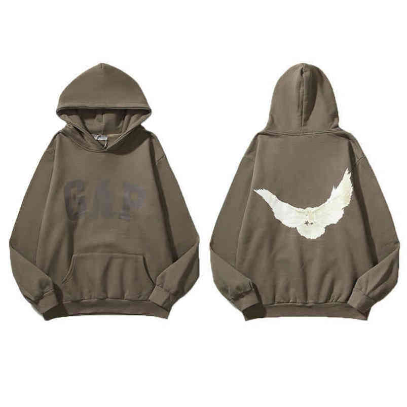 

22SS Designer Kanyes Classic Hoodie Three Party Joint Name Peace Dove Printed Mens And Womens Yzys Oversize Pullover Sweater Hooded Jacket, No sale