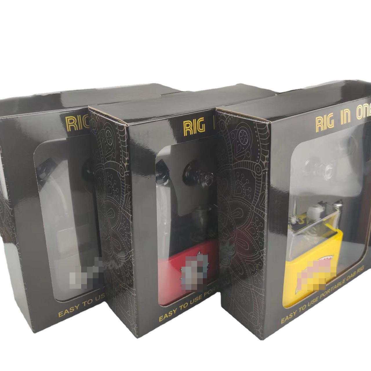 

Hotsale Glass Bong Smoking Kit Hookahs water pipe protable Dab Rig in one with Quartz Banger Carb Cap accessories set for Wax Concentrate Dabbing