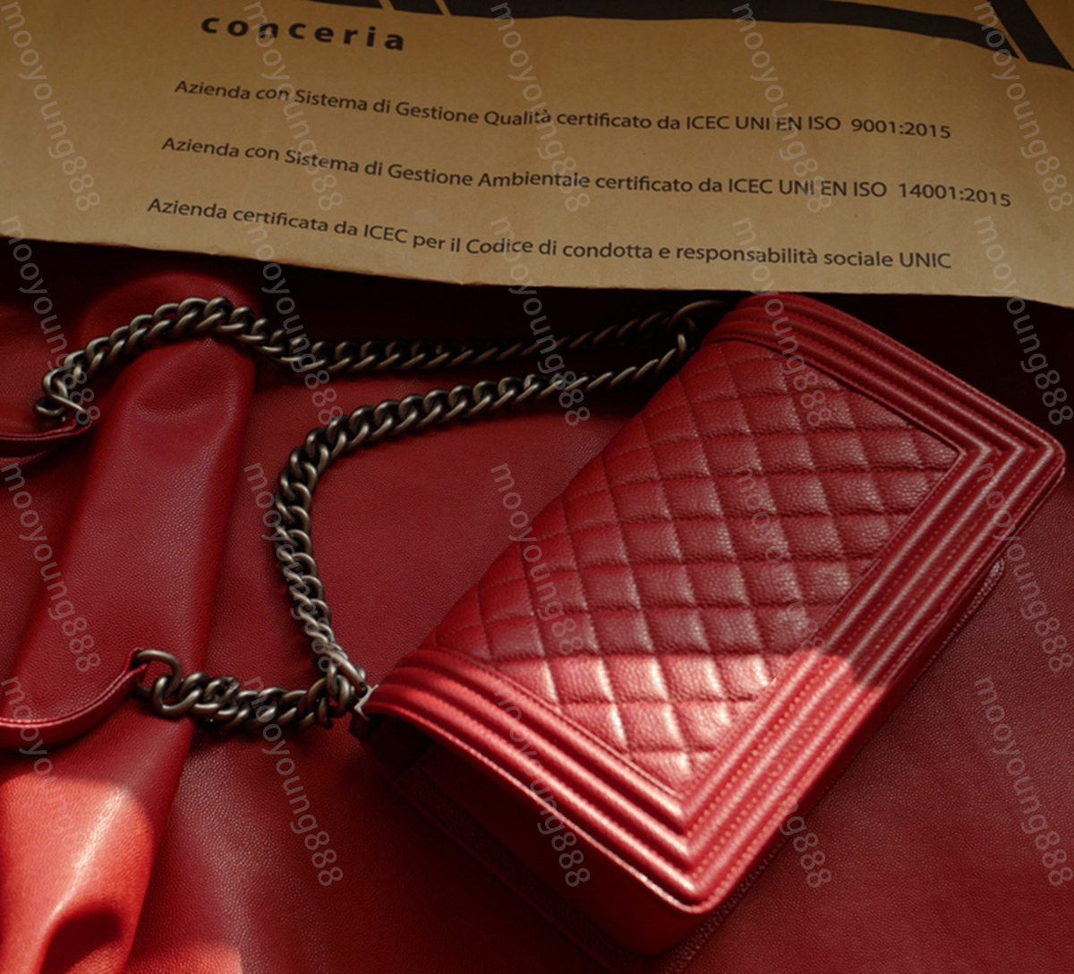 

10A Top Tier Mirror Quality Luxuries Designer Medium Caviar Boy Bag 25cm Handbag Women Real Leather Lambskin Quilted Purse Bag Black Shoulder Box Bags Wallet On Chain, Upload pics to contact us