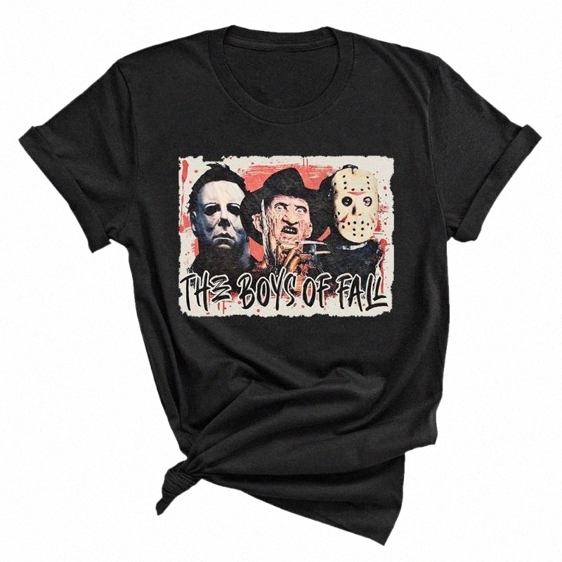 

men's T-Shirts The Boys Of Fall T-Shirt Halloween Horror Movie Clothes Tops Tees Camiseta v2cT#, White