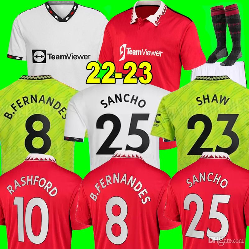 

RONALDOS 22 23 Manchester Utd Soccer Jersey Breathable SANCHO F. DE JONG Fans Player BRUNO WOMEN MANS UTDS FERNANDES LINGARD SHEW GREENWOOD Football Shirt Men Kids Kit, 21-22 home