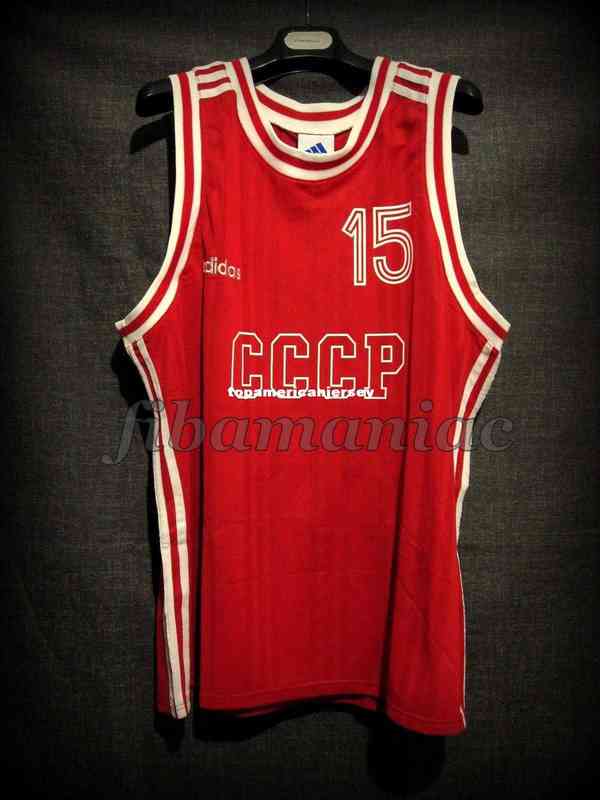 FIBA ARVYDAS SABONIS #15 SOVIET UNION GENUINE BASKETBALL JERSEY high quality Mens Vest Top Size XS-6XL Stitched basketball Jerseys Ncaa