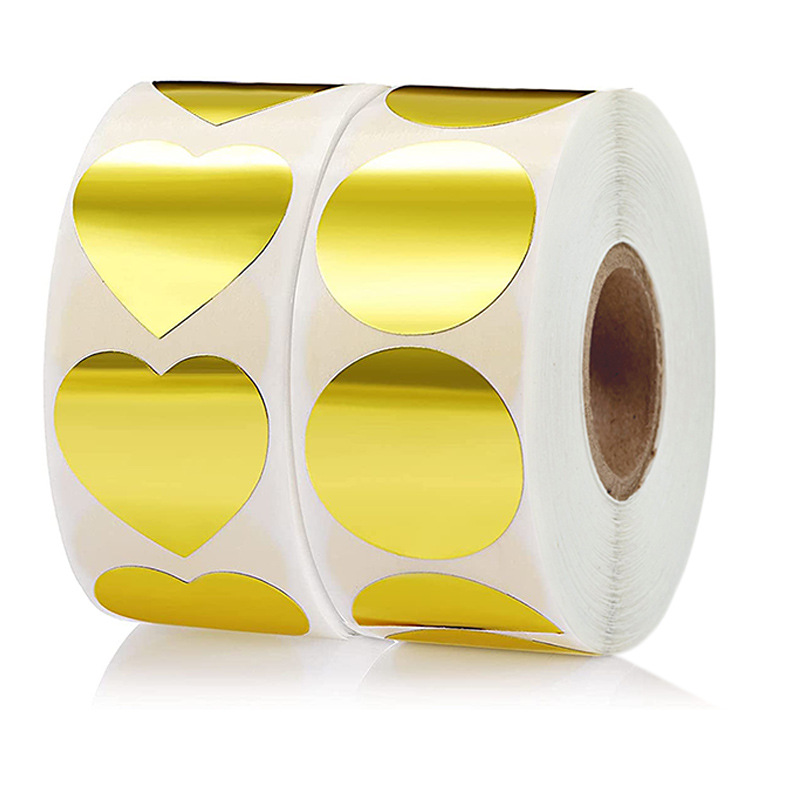 

Gold Foil Adhesive Stickers Self-adhesive Gift Sealing Label Small Business 500 PCS 1 Inch 2.5cm Per Roll 1222868