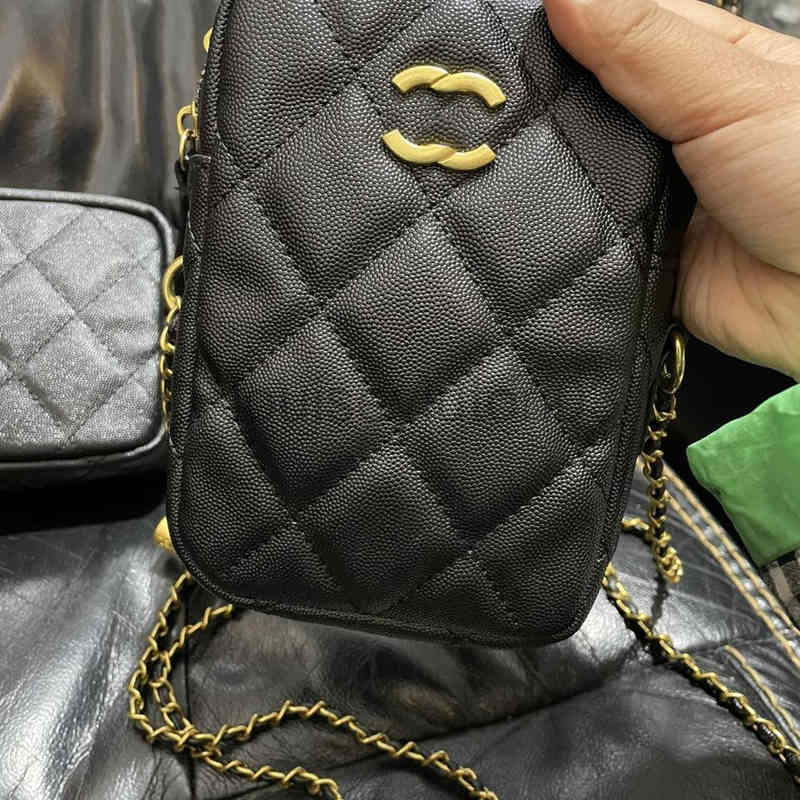 Designer Channel Bag Tote Shoulder Handbag Man Woman Lovers Caviar New Adjustable Buckle Camera Bag Rhombic Lattice Embroidered Thread Chain Sing-image-791109472