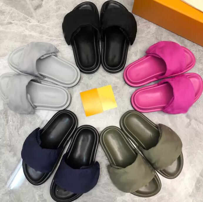 

Designer Platform Wedge Slippers Pool Pillow Comfort Sandals Soft Sole Rubber Indoor Women Slides, Color 7