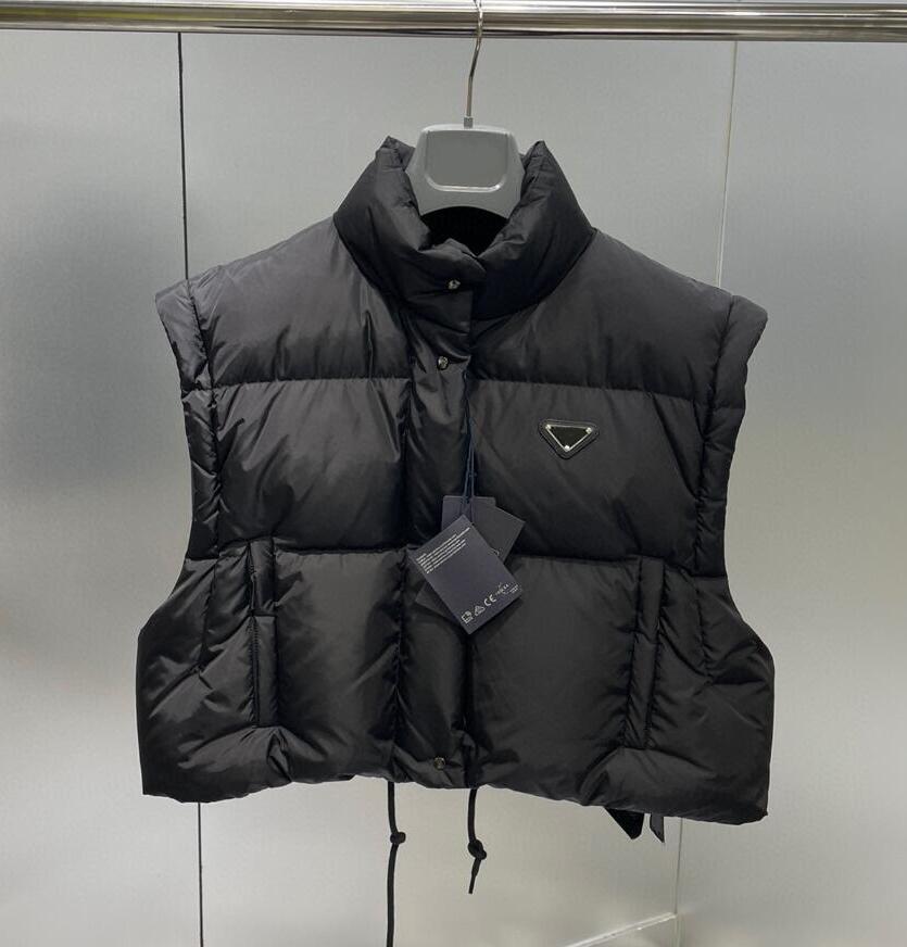 2022 Women Jacket Vests Winter Designer Sleeves Removable Jackets Coat With Letters Inverted Triangle Fashion Windbreaker Womens Streetwear Parka-image-791056524