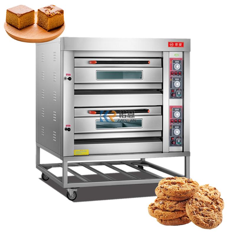 

Electric Ovens Layers 4 Trays Large Commercial Slate Baking Oven Pizza Bread Gas Bakery Machines EquipmentElectric