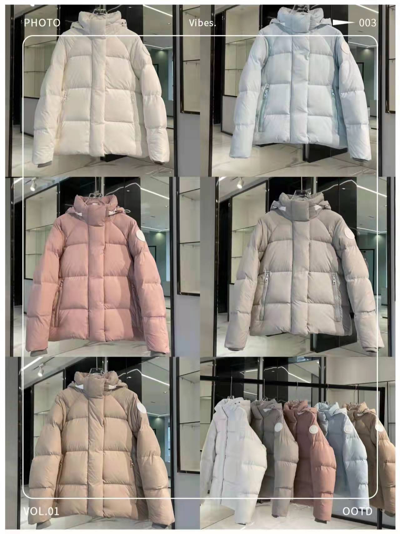 

Autumn womens winter coat Parkas new white label short hooded down jackets jacket macarone parka coats for men, Pay for freight