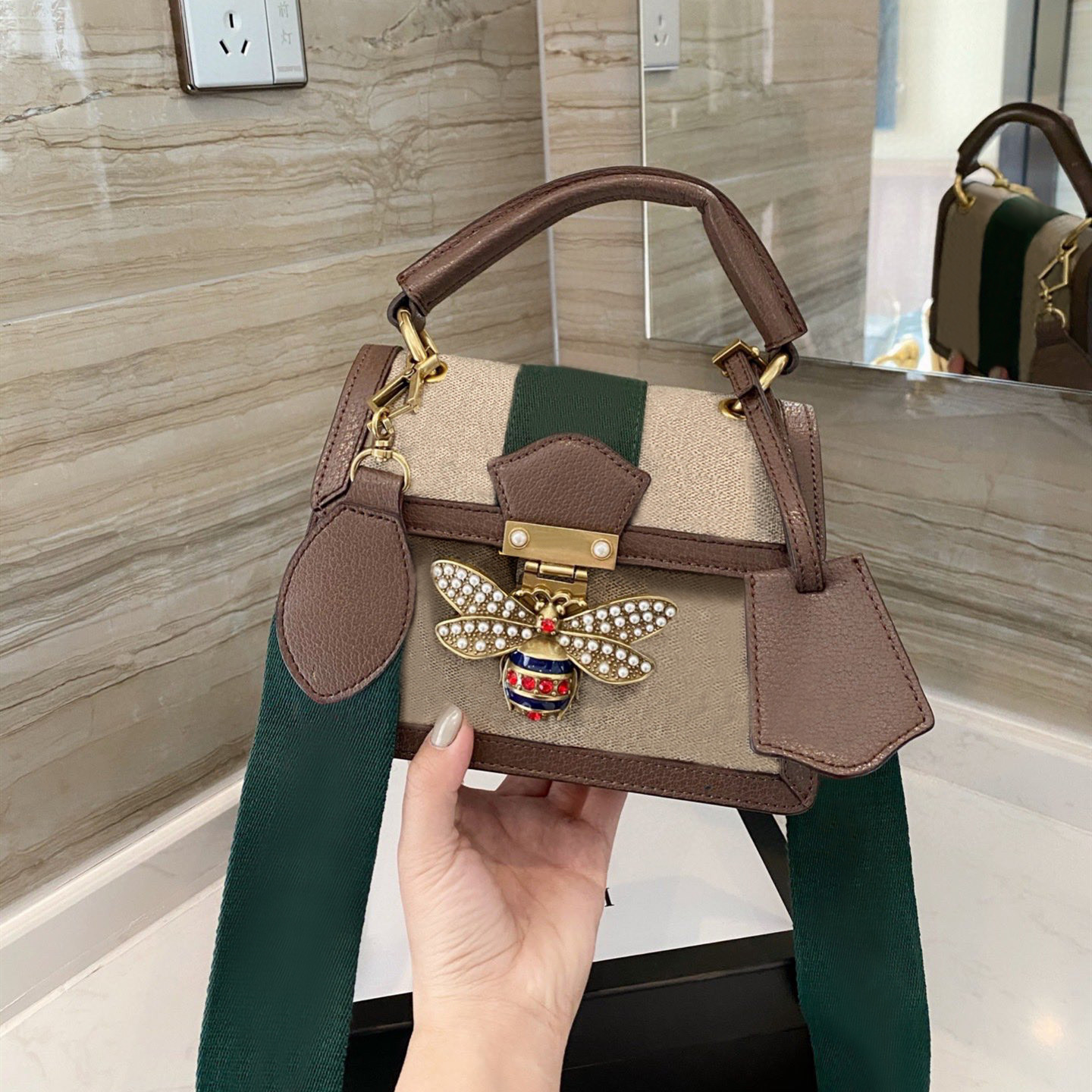 

5A Fashion Womens luxurys designers Bags Little bee Shoulder CrossBody Bag Handbags Leather High Quality Messenger purse 2023 Clutch Totes ladies wallets Handbag, A with logo