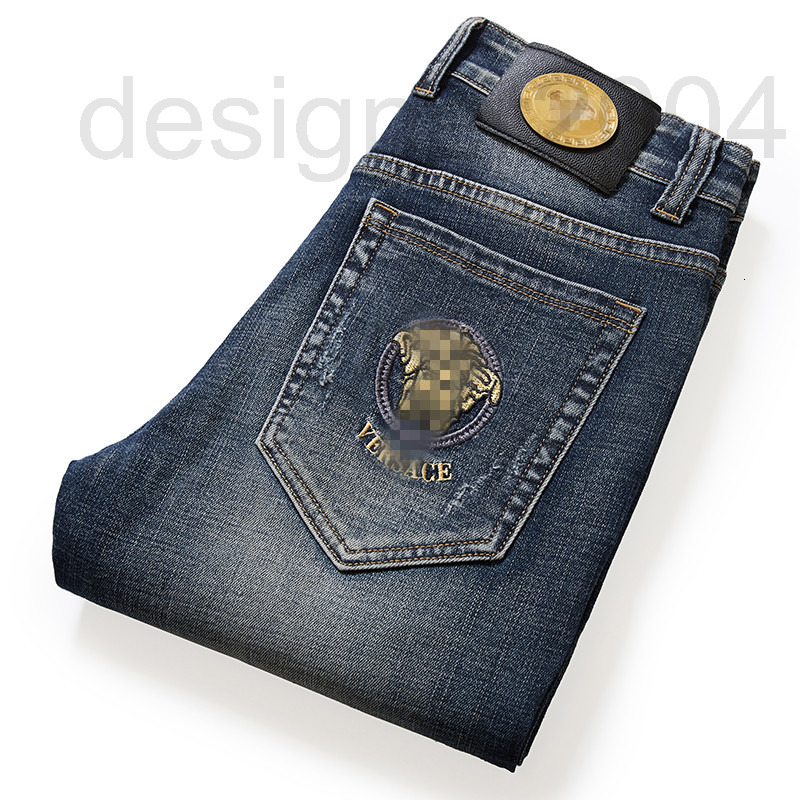 Designer en jeans masculin medusa automne hiver jeans hommes hétéroserie élastique de loisirs de la marque