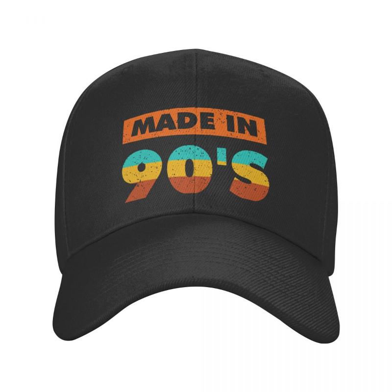 

Berets Unisex Made In 90'S Hat Fashion Baseball Caps Snapback Since 90S Sun Adjustable Hats AutumnBerets, White