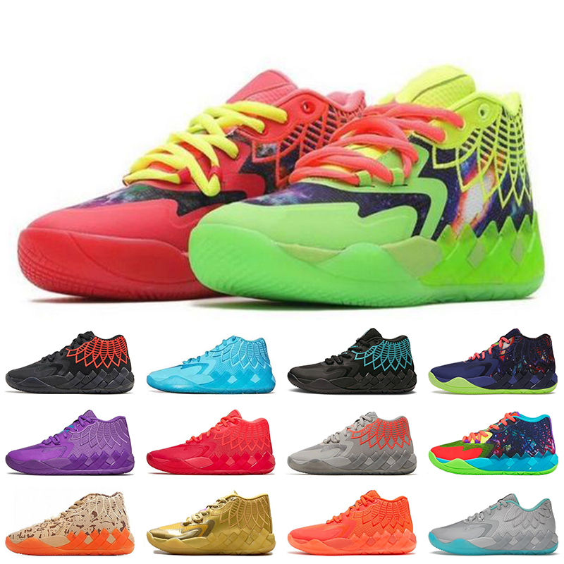 

Excellent Retro With Box LaMelos Ball MB.01 Basketball Shoes US 7.5-12 Mens Trainers Sports Galaxy Beige Queen Buzz City Rick and Morty Sky, Rick and morty red