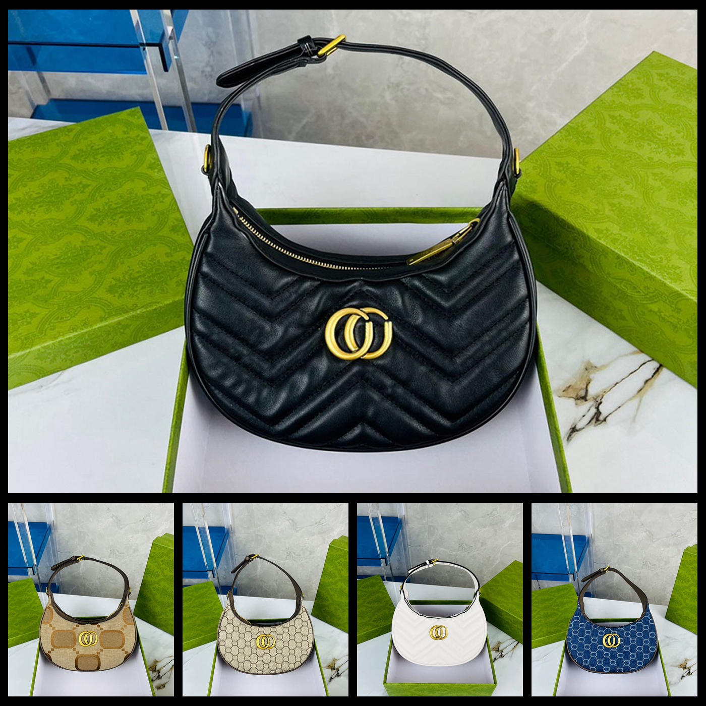 

5A Luxury Purse Designer Bag Italy Brand Handbag Women Crossbody Bag Cosmetic Shoulder Bags Tote Messager Wallet by shoebrand W157 05, #30 dustbag