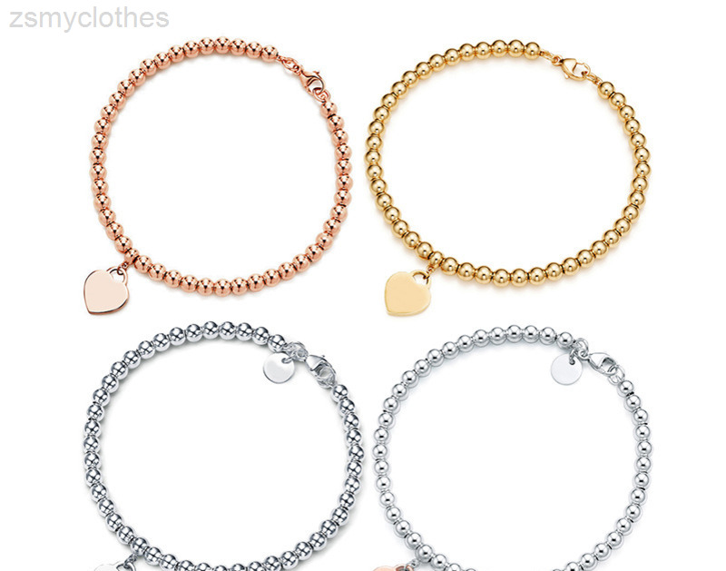 

T Home Popular Style Light Luxury Style Love Simple 4mm Round Bead Bracelet Headpiece