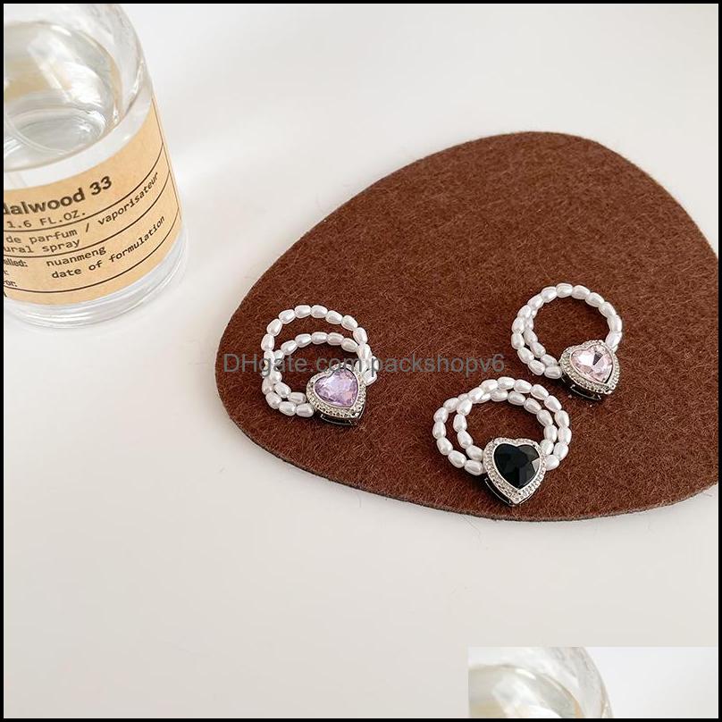 Boucles d'oreilles ¢ charme Niche Design d'origine color← coeur coeur imitation anneau en alliage de perle 029 Drop livraison 2021 bijoux packsho