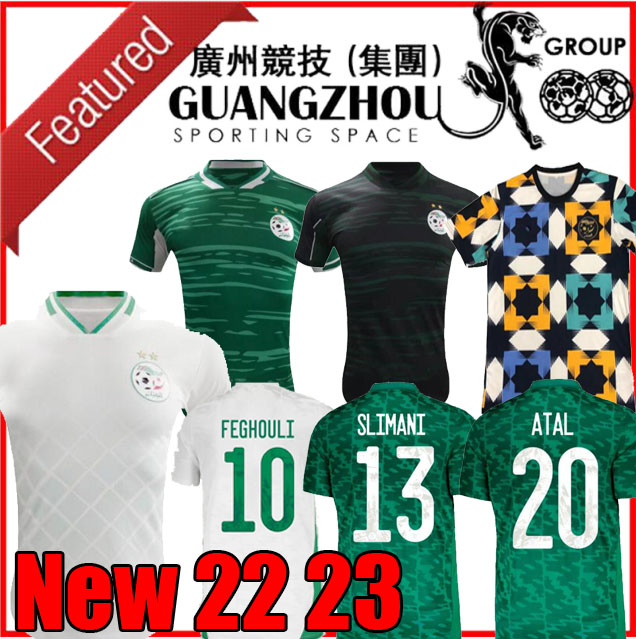 

2022 2023 Algeria Mens Soccer Jerseys SLIMANI MAHREZ FEGHOULI BENNACER ATAL22 23 Home Away 3rd Football Shirts Short Sleeve Uniforms, 22 23 away 2