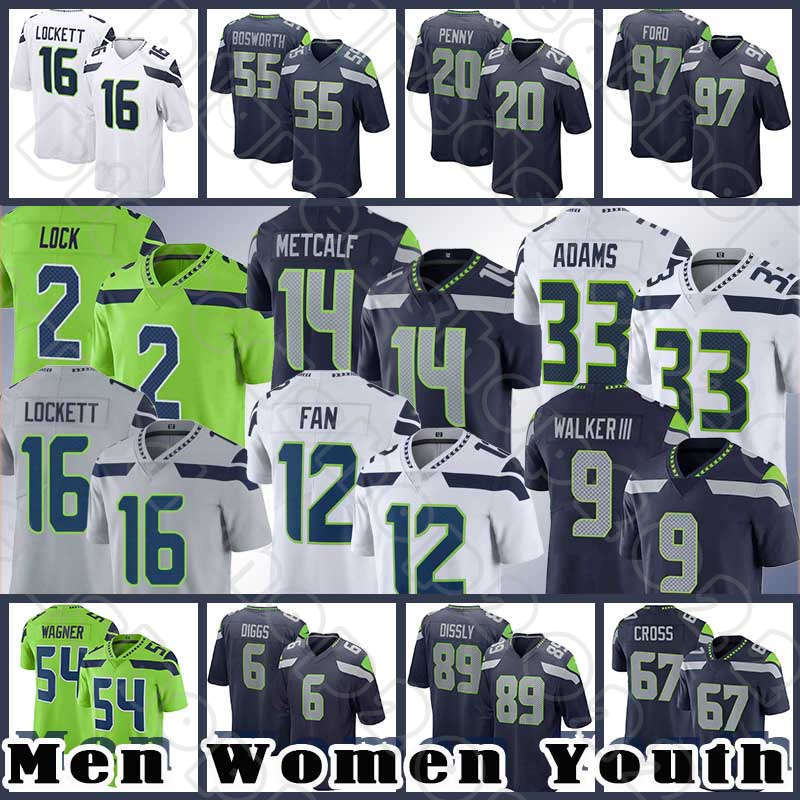 

2 Drew Lock Jersey 14 DK Metcalf 12 FAN 33 Jamal Adams Football Jerseys Geno Smith Tyler Lockett Will Dissly Kenneth Walker III Michael Dickson Jordyn Brooks Josh Jones, Custom women(h y)