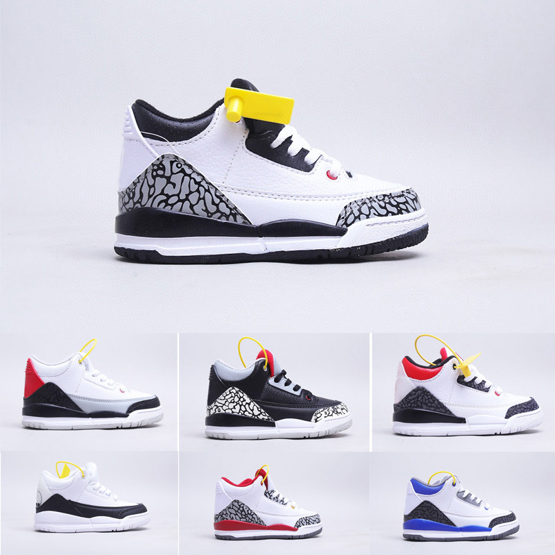 

3 Silver Anniversary 3s Children Basketball Iii Race Blue Shoes Boy Girl Youth Kid Sport Sneaker Size 25-35, 001