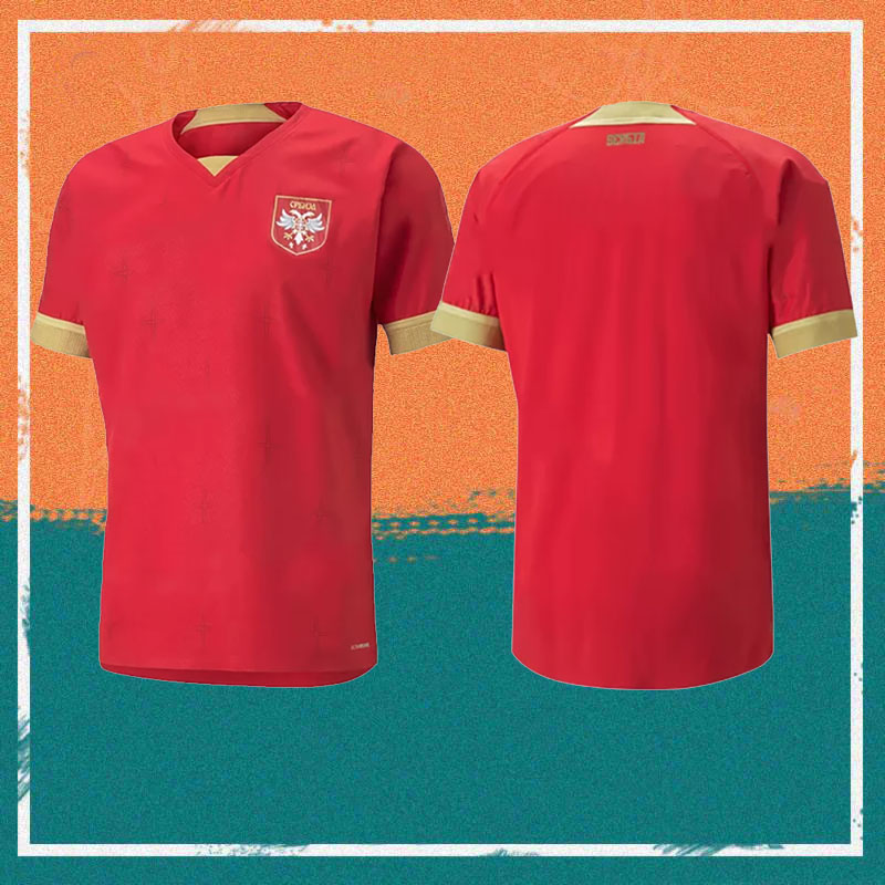 

2022 Serbia National Team Soccer Jerseys 22/23 JOVIC KOLAROV VLAHOVIC SERGEJ MATIC LJAJIC Football Shirt Uniforms, Home