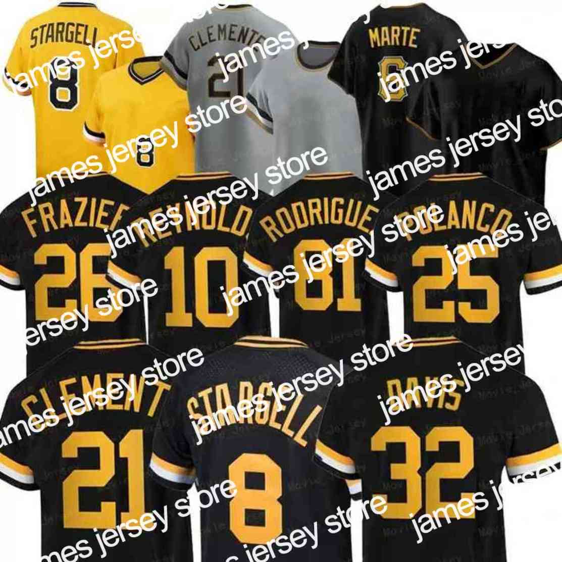 

22 Pittsburgh 8 Willie Stargell Pirates Baseball Jersey Roberto Clemente Anthony Alford Cole Tucker Roberto Perez Ben Gamel Michael Chavis Greg, Men