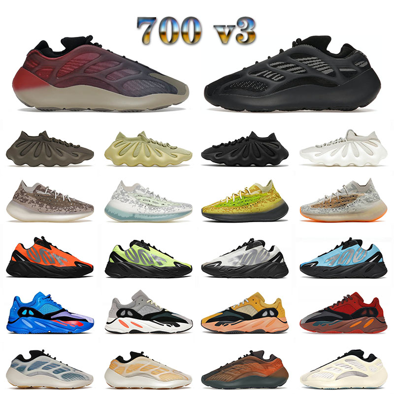 Top Quality 2022 Sports 700 v3 Running Shoes Size 12 Fade Carbon Caly Brown Cloud White v2 Hi-Red Blue Red Azael Men Women Trainers Sneakers 36-46, B3 dark slate 36-45