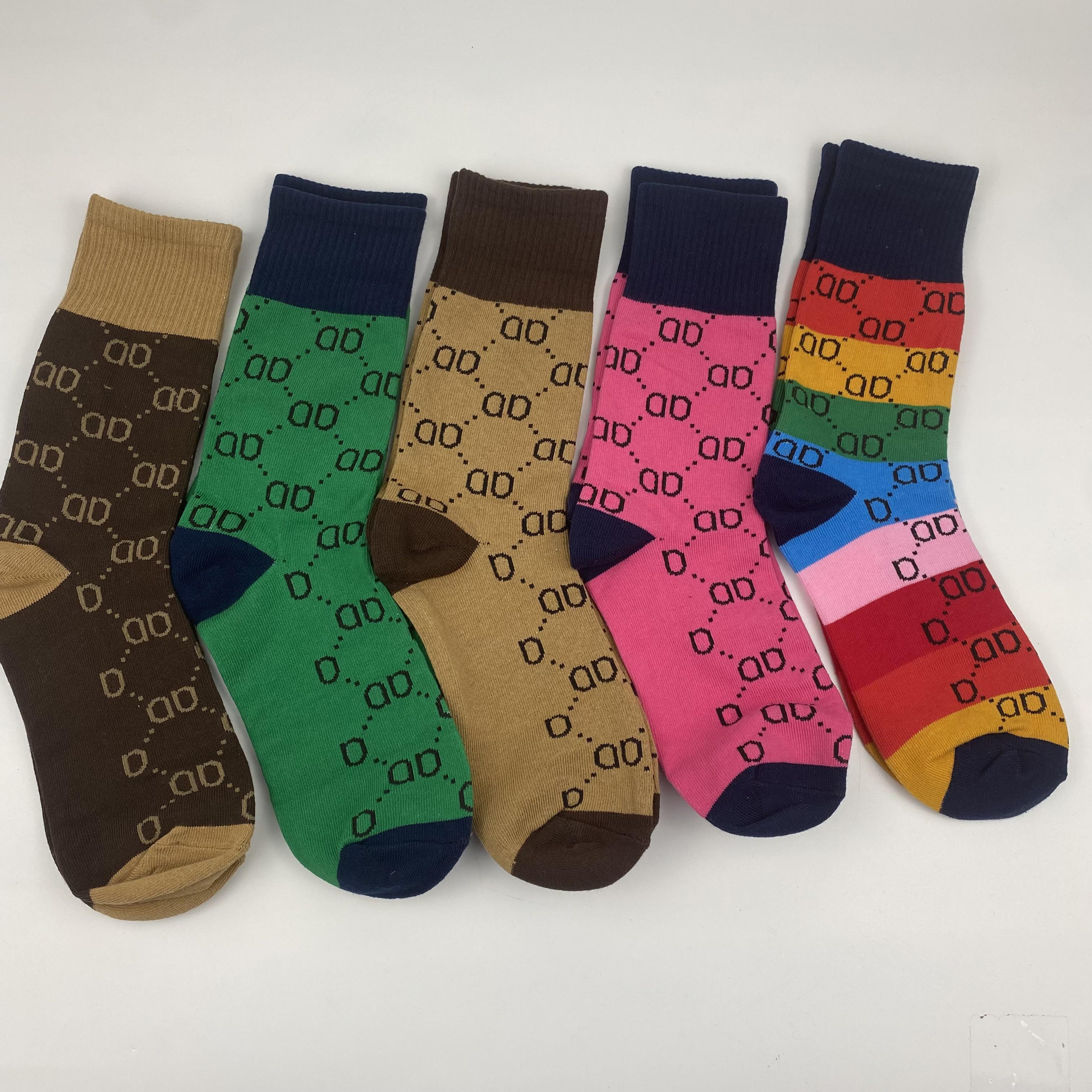 

2022 High quality fashion Designers Womens Socks OP34 Five Pair Luxe Sports Winter Mesh Letter Printed Sock With Box, Mode other model contact with us