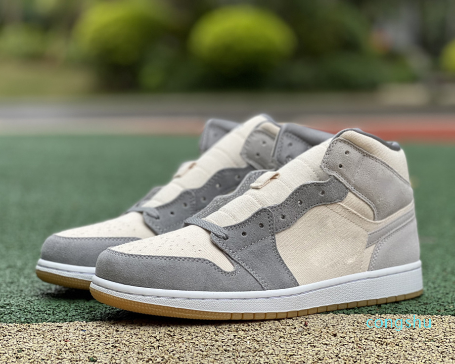 

Jumpman1 Mid Coconut Milk Basketball Shoes Particle Grey-White-Coconut Milk Outdoor Trainers Sports Sneaker With Original Box3, #1