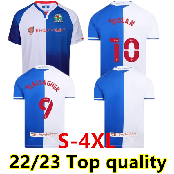 

S-4XL Blackburn Rovers Soccer Jerseys 2022 2023 Home Away Football shirt Kit ROTHWELL GALLAGHER DOLAN BRERETON 22 23 DIAZ DACK LENIHAN maillots de foot, 22/23 home