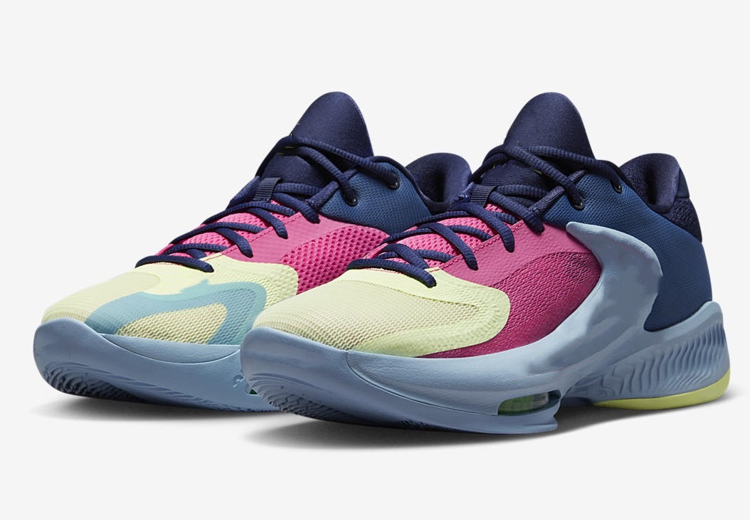 

Zoom Freak 4 Unbelievable Basketball Shoes High Qualtiy Dark Marina Blue Barely Volt Pink Gaze Men Women Sports shoes Sneakers With Box Size US4-US12