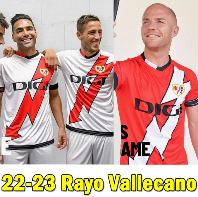 

2022 Rayo Vallecano 22 23soccer jerseys home away Isi bebe Qasmi Alvaro Andres Fran Garcia santi Comesana camisetas de futbol men kids kit, 21-22 away