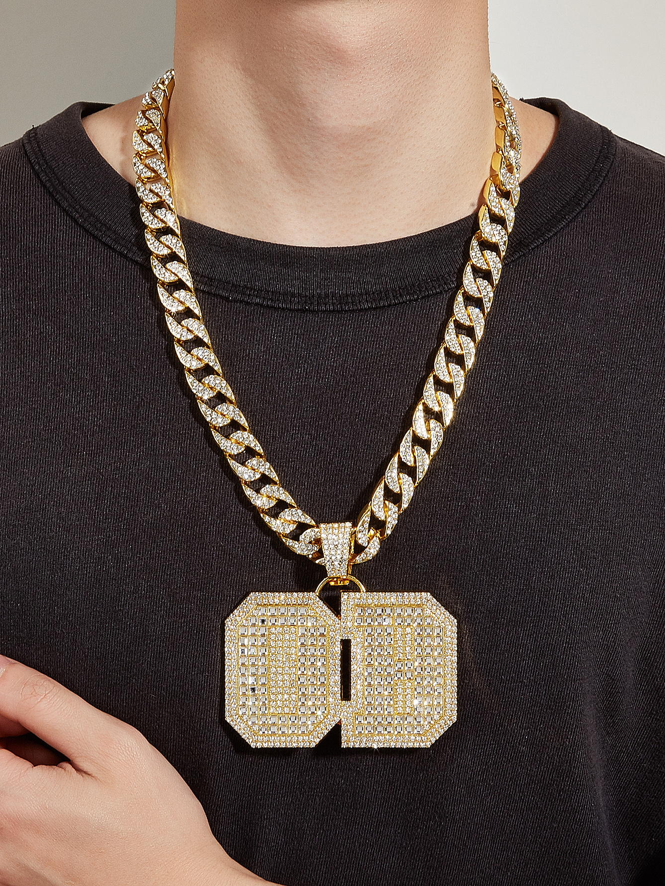 Iced Out Miami Cuban Link Chain Gold Silver Men Hip Hop Necklace Jewelry 16Inch 18Inch 20Inch 22Inch 24Inch 26Inch 28Inch 30Inch OB-image-791259576