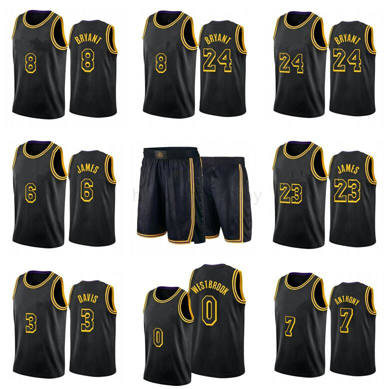 

Basketball Jersey 6 James 3 Davis 0 Westbrook Black mamba 2022-23 new season Men Youth city jerseys in stock, With logo