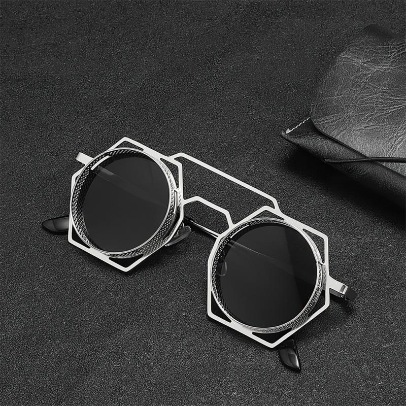 

Sunglasses Metal Steampunk Men Women Fashion Special-shaped Glasses Outdoor Travel Fishing Driving Goggles Cycling GlassesSunglasses