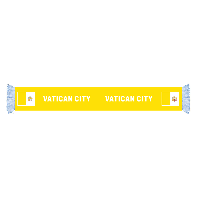 

VATICAN CITY Flag Scarf Factory Supply Good Price Polyester Satin Scarf