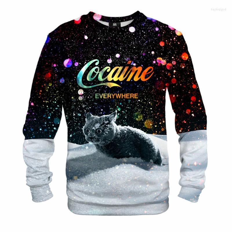Sweats à capuche pour hommes Sweatshirts Let It Snow Sweat à capuche Impression 3D Nouveauté Zip Imprimé Pull pour hommes