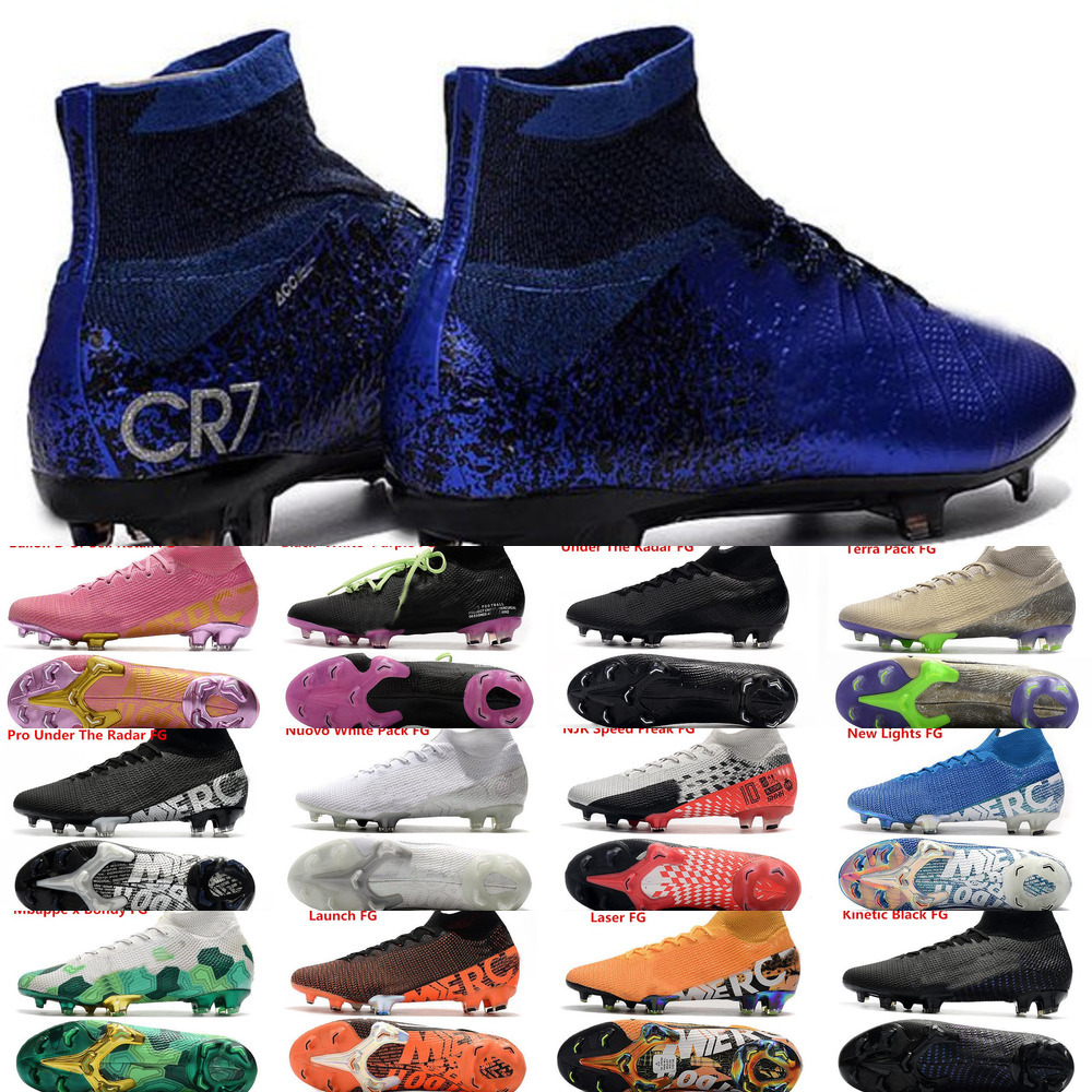 

CR7 Soccer Cleats Mercurial Superfly VII 7 360 Elite 002 Ronaldo Neymar Mens Boys Shoes Football Boots US 6.5-11, Cr7 chapter 2 natural diamond fg