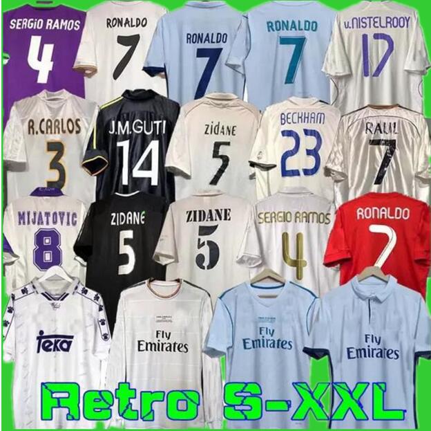 

finals Real MadridS Retro Soccer Jersey GUTI Ramos 13 14 15 16 17 18 ZIDANE Beckham RAUL REDONDO 94 95 96 97 98 99 00 01 02 03 04 05 CARLOS SEEDORF BENZEMA FIGO KAKA RONALDO, 10