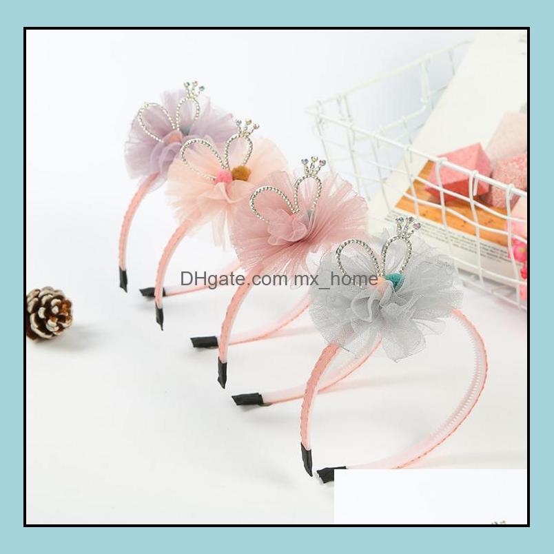 Accessoires de cheveux Mignon Fille Dentelle Fleur Lapin Oreille Fermoir Enfants Bandeau Princesse Enfant Danse Performance Bandeau 14695 Drop De
