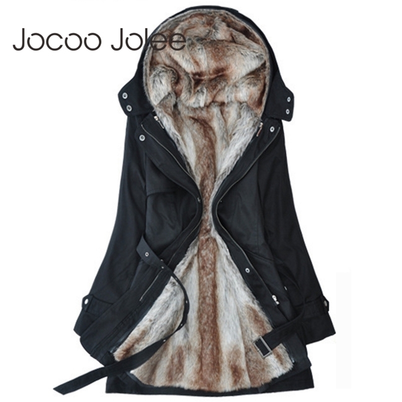 Women Winter down Jacket Casual Ladies Basic Coat Warm Hooded Faux Artificial Fur Slim female Long Sleeve Parkas Overcoat 220819