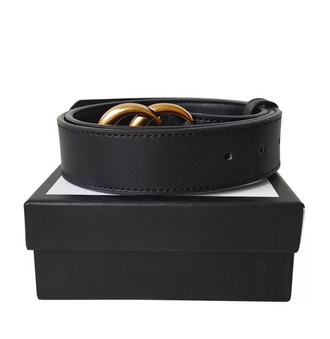 

Designer Belt Luxury Womens Mens Belts Fashion Classical Bronze BiG Smooth Buckle Real Leather Strap 2.0cm 3.0cm 3.4cm 3.8cm Black Color ggs