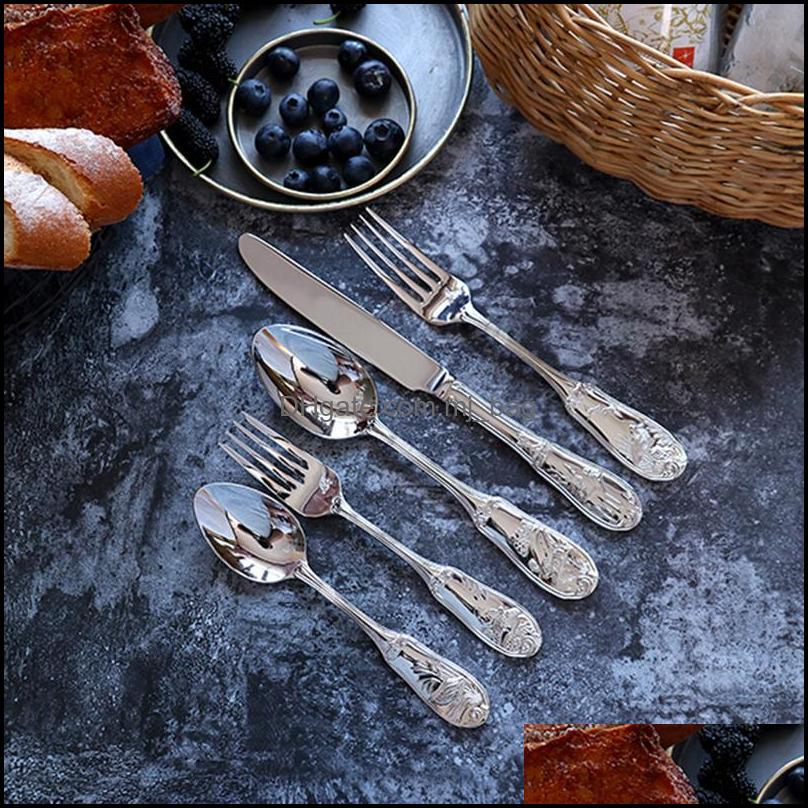 

Dinnerware Sets European Style Stainless Steel Western Set Tableware Cutlery Eco Friendly Fourchette Ensembles De Vaisselle Kit Mjbag Dhpw4, Middle fork